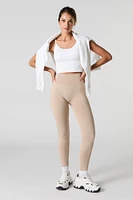 Active High Rise Ribbed Legging