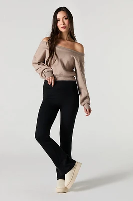 Faux Fur Lined Flare Legging