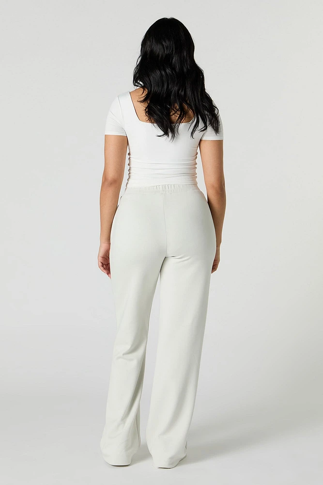 Pantalon habillé doux avec taille coulissante