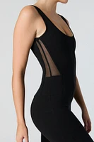 Scoop Neck Mesh Back Jumpsuit