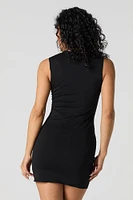 Faux Pocket Bodycon Mini Dress