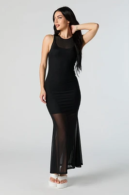 Mesh Mermaid Maxi Dress