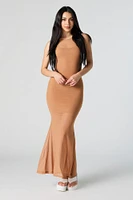 Robe maxi de style sirène en filet