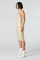 Metallic Bodycon Midi Dress