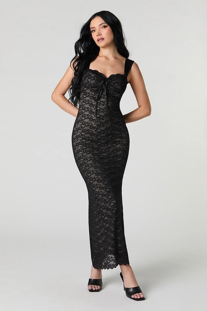 Lace Sweetheart Maxi Dress