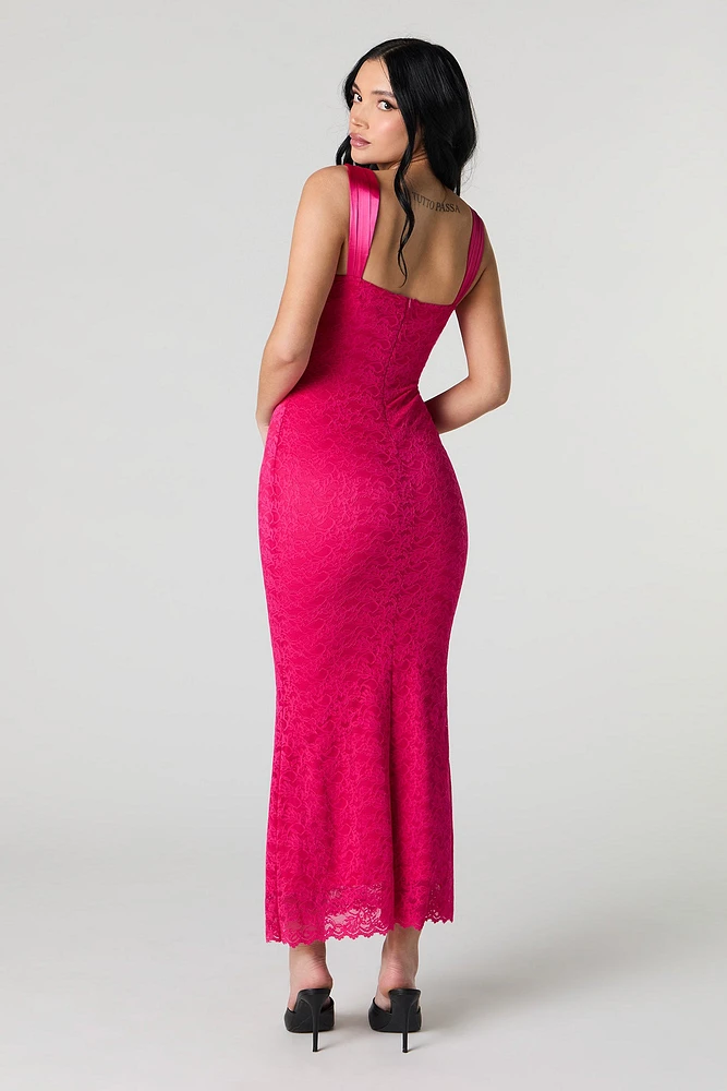 Lace Sweetheart Maxi Dress
