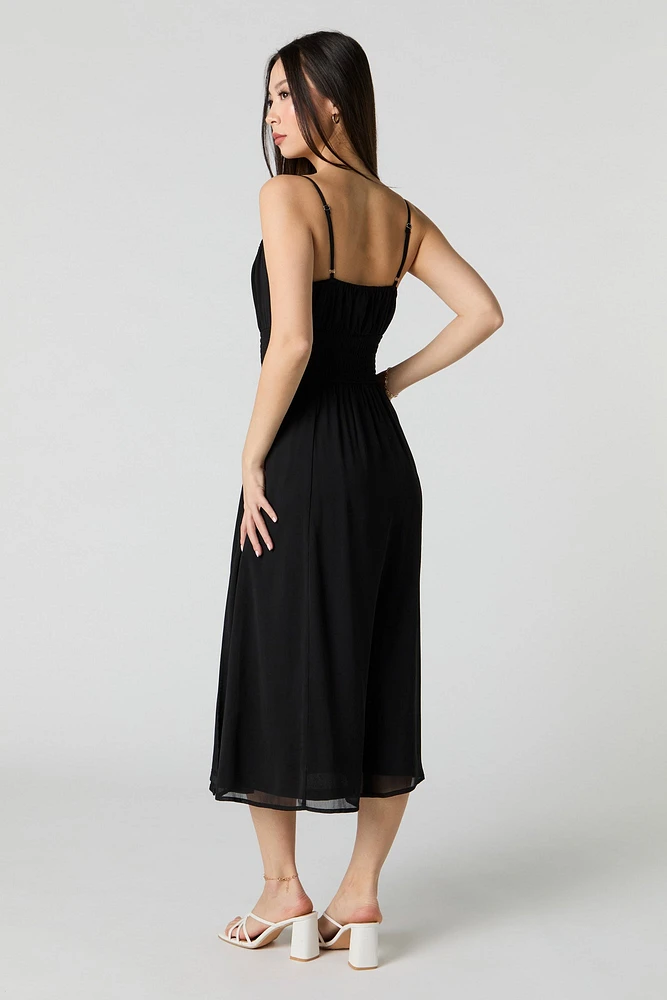 Chiffon A-Line Midi Dress