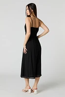 Chiffon A-Line Midi Dress