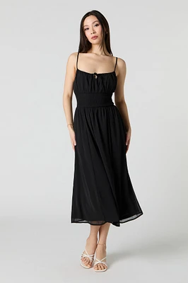 Chiffon A-Line Midi Dress