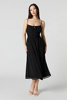 Chiffon A-Line Midi Dress