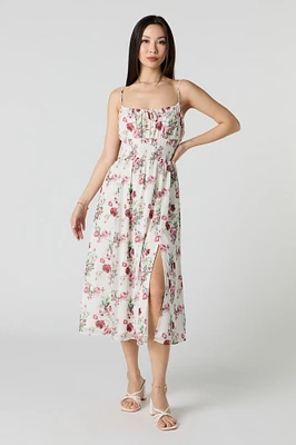 Robe trapèze midi en chiffon