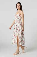 Robe trapèze midi en chiffon