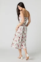 Robe trapèze midi en chiffon