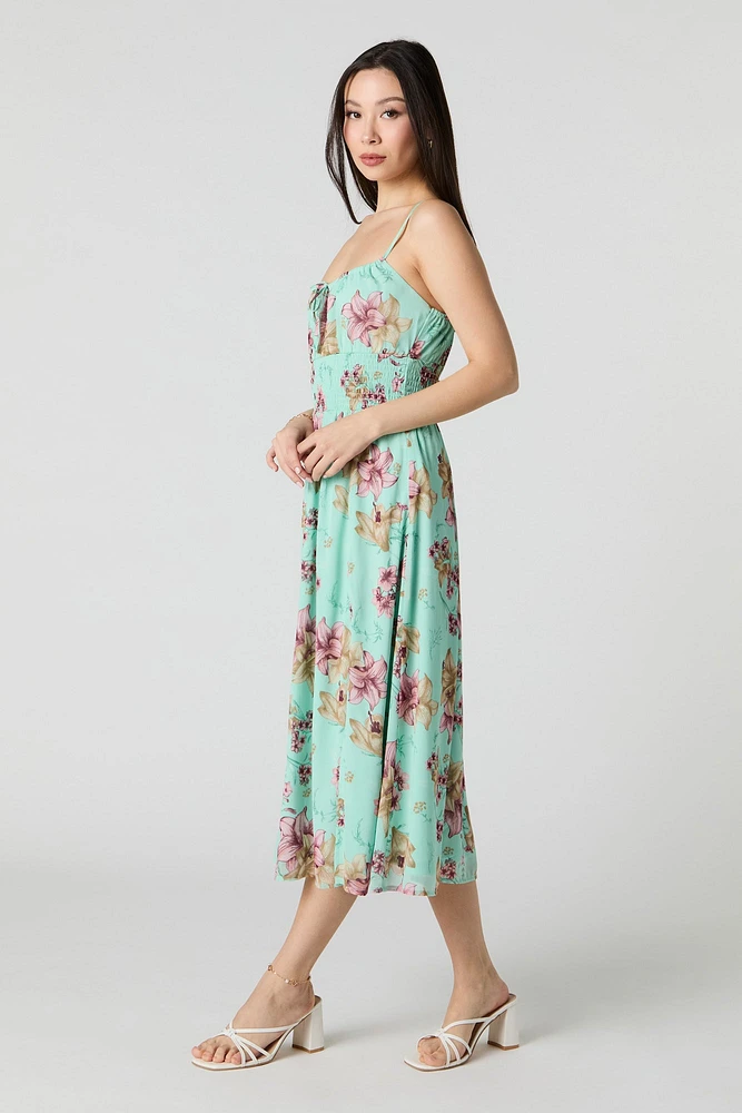 Chiffon A-Line Midi Dress