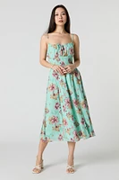 Chiffon A-Line Midi Dress