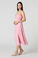 Chiffon A-Line Midi Dress