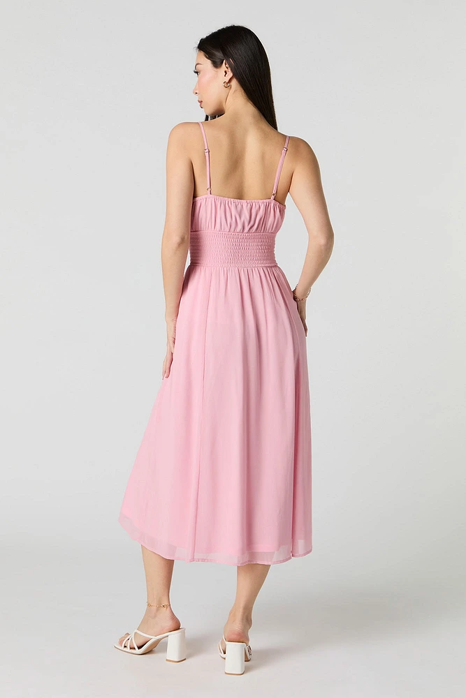 Chiffon A-Line Midi Dress
