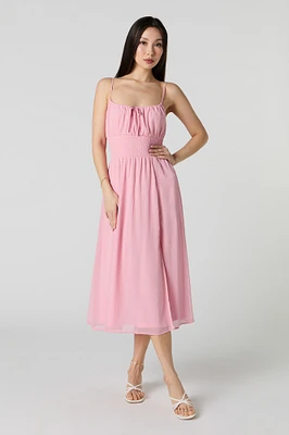 Chiffon A-Line Midi Dress