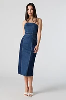 Denim Midi Tube Dress