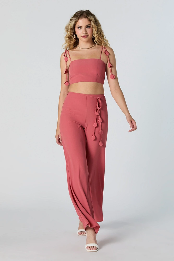 Petal String Crop Top