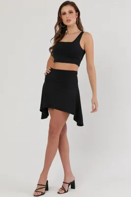 Asymmetrical Mini Skirt