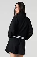 Active Striped Waist Fleece Short