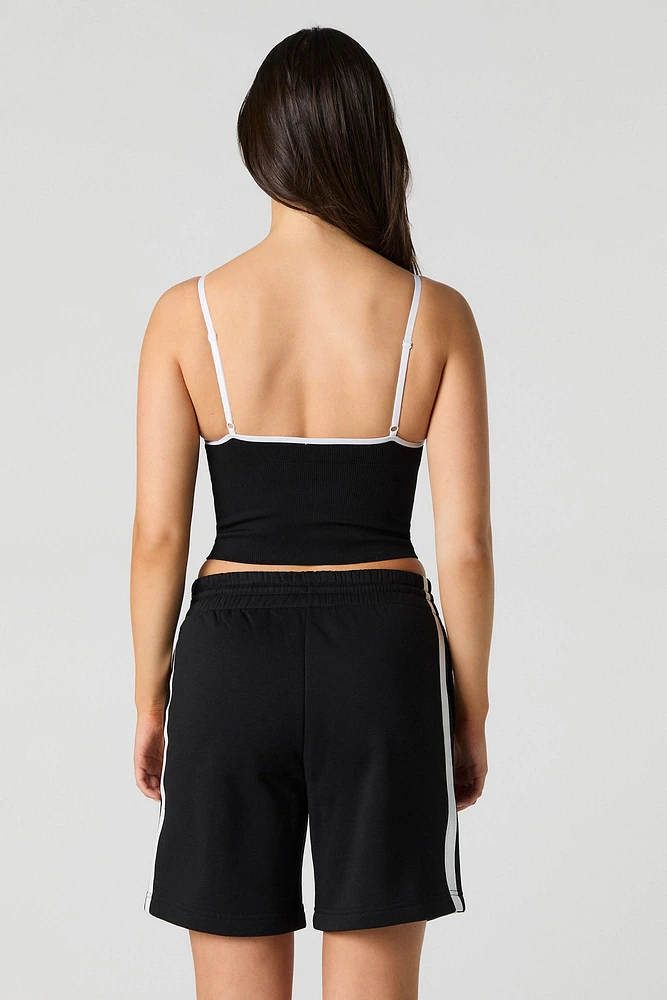 Active Side Striped Fleece Short