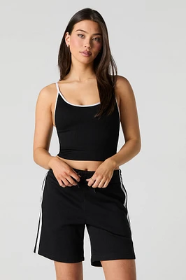 Active Side Striped Fleece Short