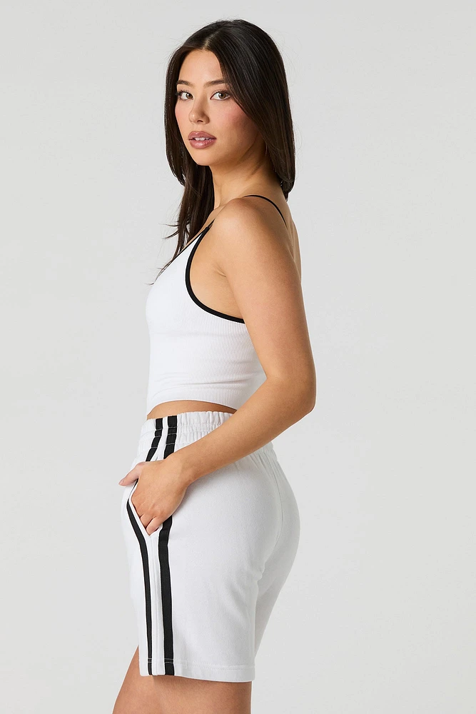 Short Active en molleton avec rayures latérales