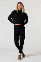 Cropped Turtleneck Sweater