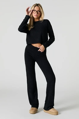 Mossy Knit Straight Leg Pant