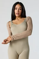 Open Knit Ultra Cropped Shrug