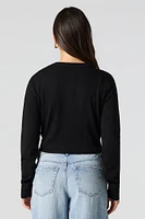 Cropped Knit Cardigan
