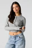 Cardigan court avec motif brodé Bear