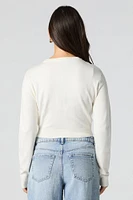 Cardigan court en tricot