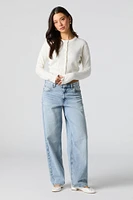 Cardigan court en tricot