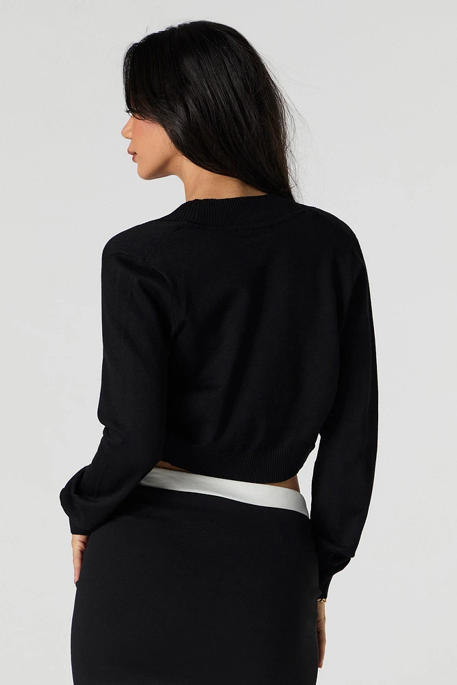 Open Front Long Sleeve Shrug