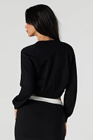 Open Front Long Sleeve Shrug