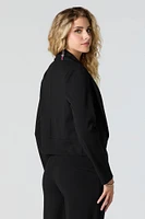 Open Front Cropped Blazer