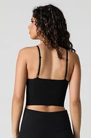 Ribbed Scoop Neck Cami with Built-In Cups