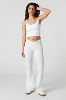 Camisole côtelée à encolure dégagée avec bonnets intégrés