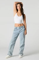 Camisole sans couture avec liséré de dentelle et encolure en V