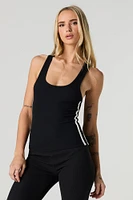 Ribbed Scoop Neck Racerback Tank