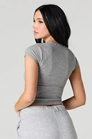 Seamless Ribbed Square Neck Baby Tee