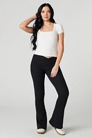 Seamless Ribbed Square Neck Top