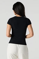 Ribbed Crewneck T-Shirt
