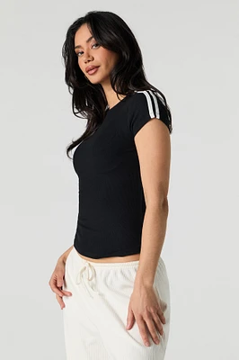 Ribbed Crewneck T-Shirt