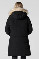 Puffer Faux Fur Hood Parka