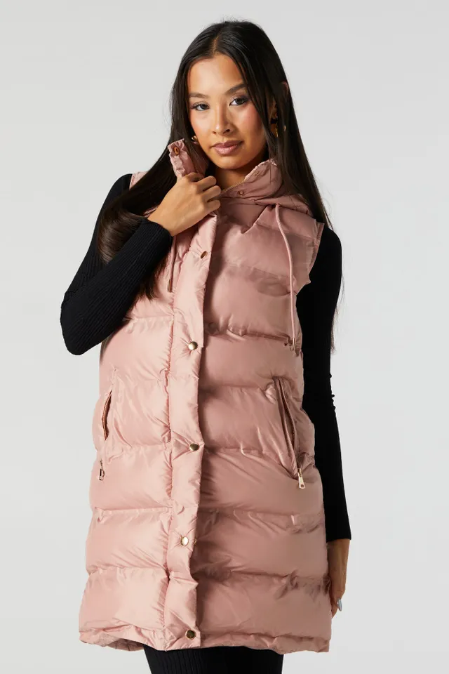 Tellie reversible Crop Puffer Vest [chocolate/stone] – Urban Escape