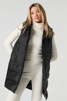 Nylon Longline Puffer Vest